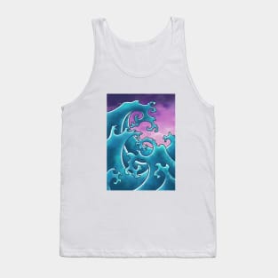 waves under night sky Tank Top